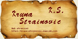 Kruna Strainović vizit kartica